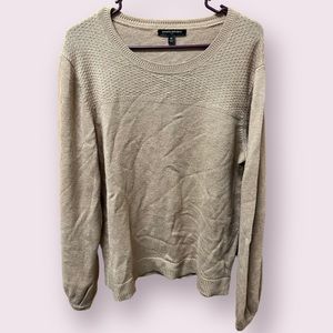 Banana Republic, Crew Neck Sweater, Tan, XL